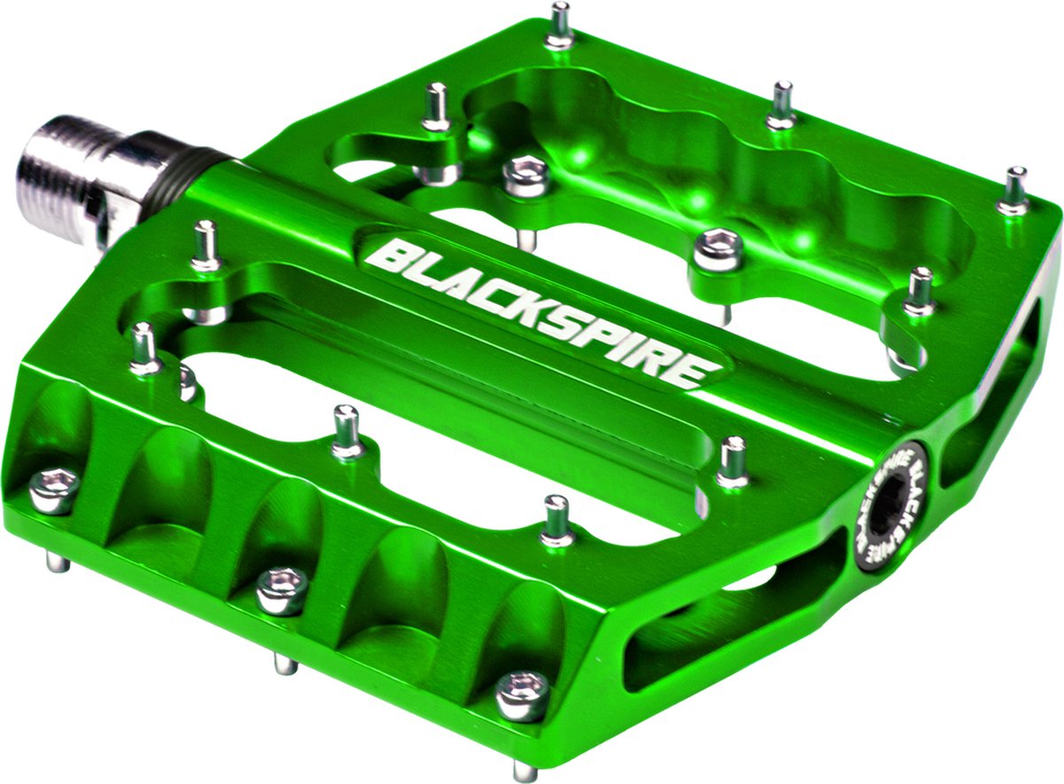 Blackspire - Sub 420 CNC Pedalen Blackspire inclusief gemonteerde vervangbare pennen Groen