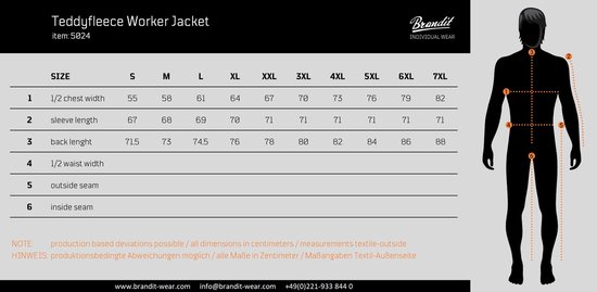 Brandit - Teddyfleece Worker Jacket - 7XL - Zwart