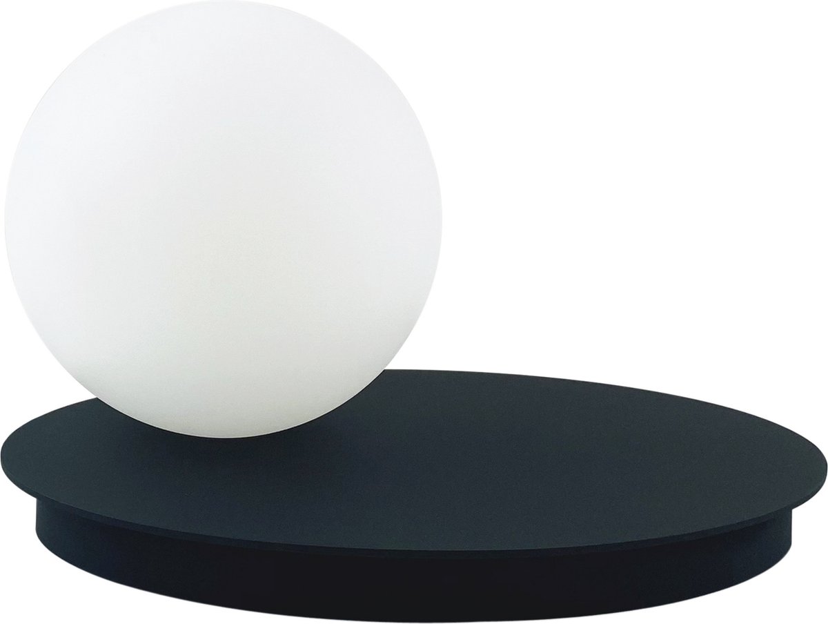 LETT® Luno Tafellamp - 22 x 13 cm - Ø 12 cm - incl. LED lichtbron - Mat Zwart