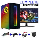 Game Computer SET geschikt voor Minecraft / Ryzen 3 - Vega 8 - 16GB - 500GB SSD / Inclusief 24" Gaming Monitor, Muis & Toetsenbord, Controller, Headset & Muismat