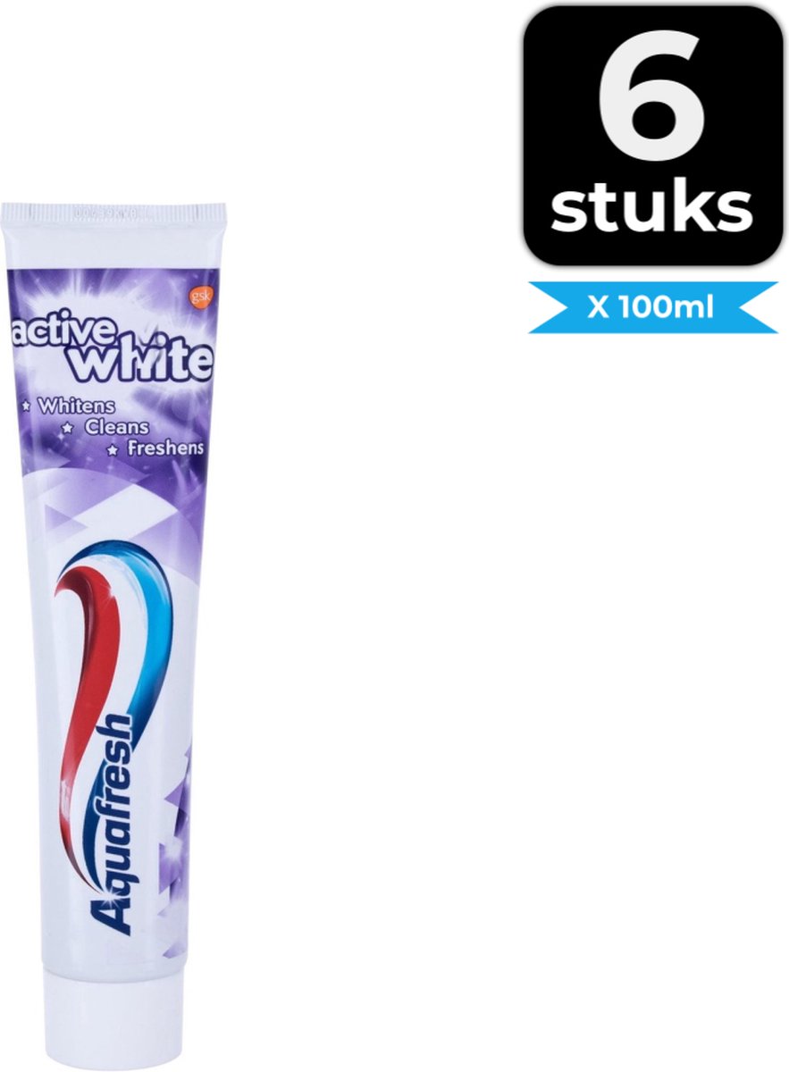 Aquafresh Tandpasta  Active White Voordeelverpakking 6 stuks