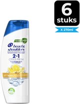 Head & Shoulders Shampoo - Citrus Fresh 2 in 1 270ml - Voordeelverpakking 6 stuks