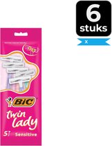 BIC Twin Lady - 5 stuks - Wegwerpscheermesjes - Voordeelverpakking 6 stuks