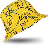 Saaf Bucket Hat - Vissershoedje - Festival Outfit - Zonnehoed voor Dames / Heren - Reversible - Eendjes