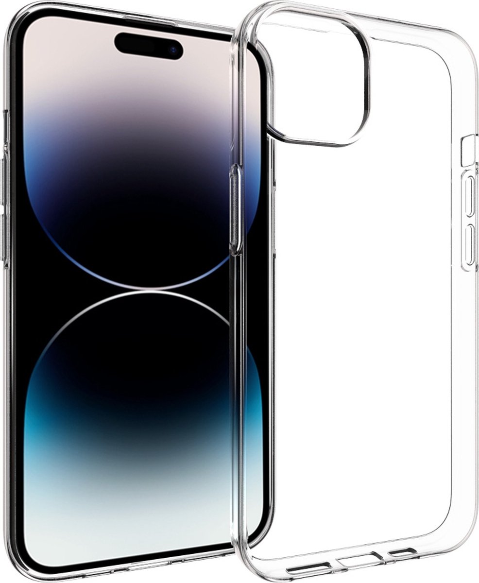 Fonu Transparant siliconen Geschikt Voor iPhone 15 Plus hoesje