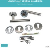 Straight Deurklink - Roestvrijstalen deurkruk met Sleutelgat - Modern en Duurzaam – Deurbeslag - Deurslot - Handvat