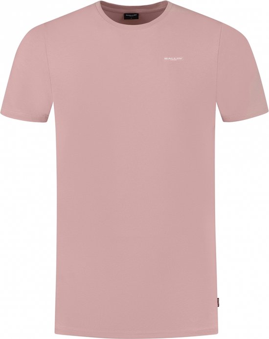 Ballin Amsterdam - Heren Slim fit T-shirts Crewneck SS - Old Pink - Maat XXL