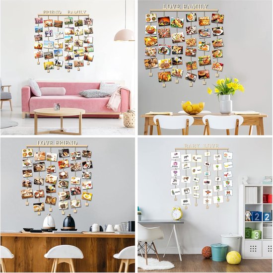 ZEP - Houten Multi Fotolijst Oberg 5Q Bruin / Crème voor 5 foto's