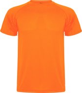 Fluor Oranje 5 Pack unisex sportshirt korte mouwen MonteCarlo merk Roly maat L