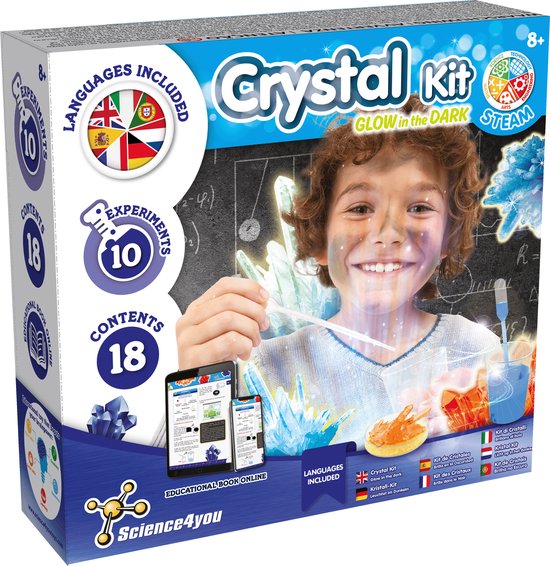Science4you Crystal Factory Glow in the Dark bol