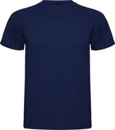 Donker Blauw 4 Pack unisex sportshirt korte mouwen MonteCarlo merk Roly maat M
