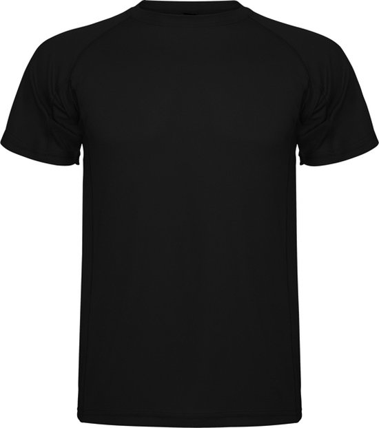 Zwart 3 Pack unisex sportshirt korte mouwen MonteCarlo merk Roly maat XL