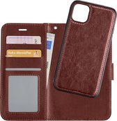 iPhone 12 Pro Max Case Bookcase Cover 2-en-1 Amovible Coque Rigide - Marron