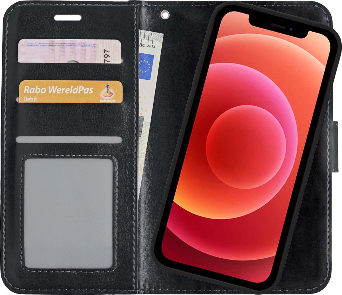 Hoesje 2 in 1 - Geschikt voor Apple iPhone 11 Pro - Met Uitneembare Hard Cover - Bookcase - Wallet Case - Met Pasjeshouder - Book Case - Uitneembaar - Pashouder - Kunstleer - Zwart