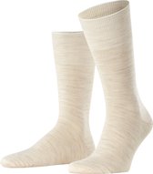 FALKE Airport warme ademende merinowol katoen sokken heren beige - Maat 39-40