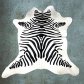 Koeienhuid - vloerkleed - Zebra - Zwart/wit - 200x190