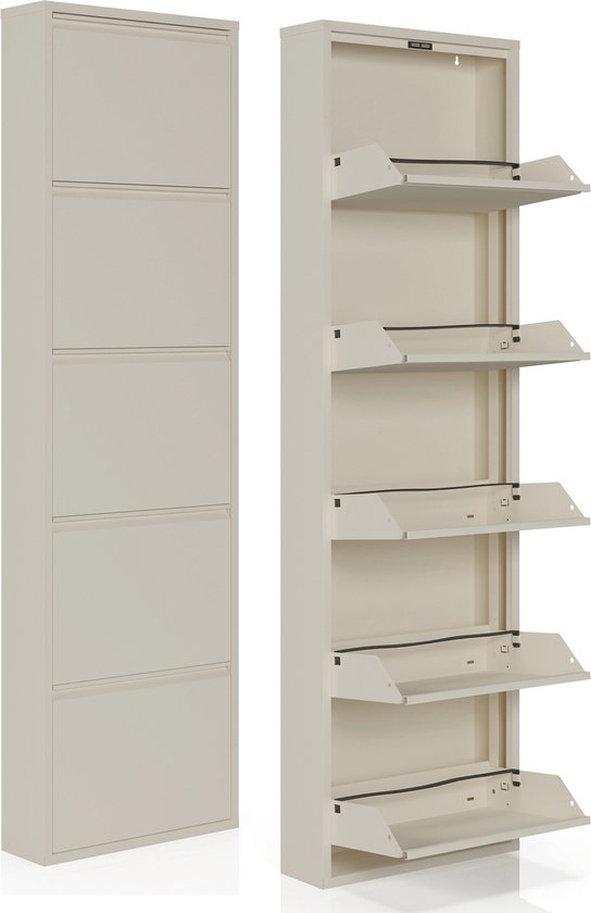 Schoenenkast Bodi 5-vaks Soft Beige