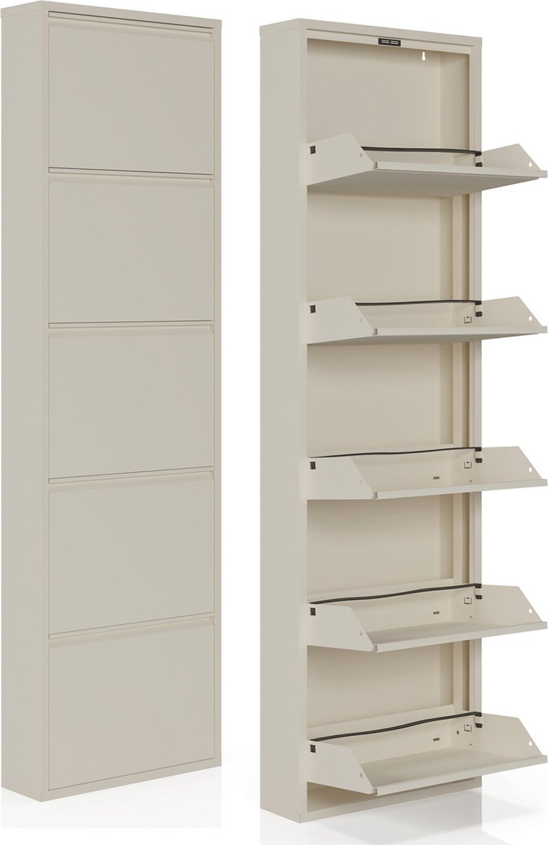 Schoenenkast Bodi 5-vaks Soft Beige