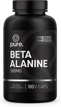 PURE Beta Alanine - 500mg - 180 V-Caps - aminozuur - vegan capsules