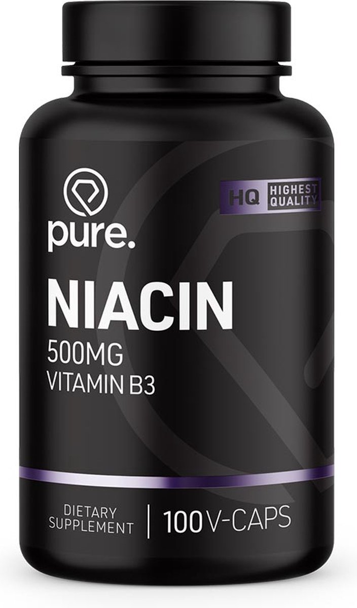Goedkoopste Pure. Niacine - Vitamine B3 - 100 vegan capsules - 500mg