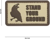 101 Inc Embleem 3D Pvc Stand Your Ground Coyote  12048
