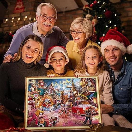 Puzzel-adventskalender 2023 voor volwassenen en kinderen, 1008 stukjes, kerstkalender voor meisjes en jongens