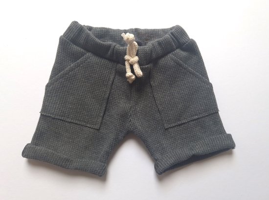 Keijo Donker Grijs baby shorts - verstelbare koord | Korte broekjes | PETITE EvelinaApparel