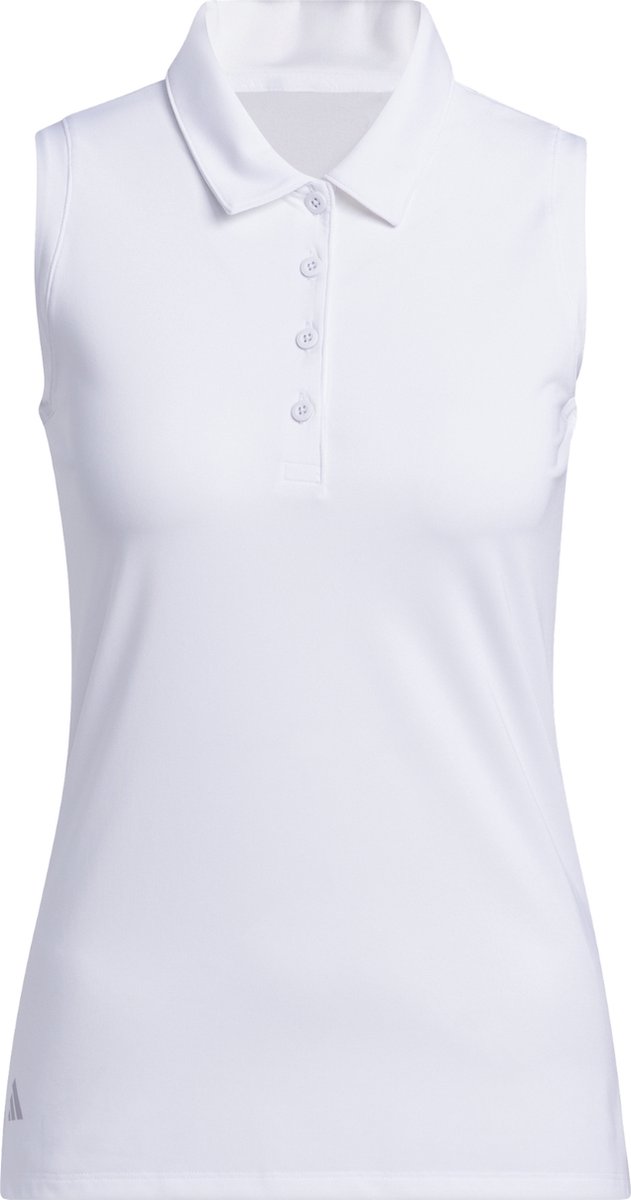 Adidas Performance Ultimate365 Solid Mouwloos Poloshirt - Dames - Wit