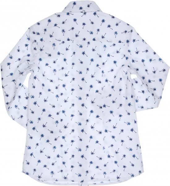 GYMP-Wit hemd--White/Blue-Maat 164