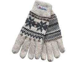 Dames handschoenen winter - Thinsulate voering - Noors motief beige - One size