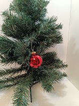 Prachtige diep rode kerstballen - Handgeblazen - 6 stuks - Glans - 5 cm