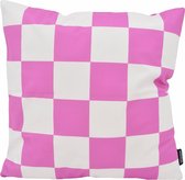 Checker Roze Kussenhoes | Katoen/Polyester | 45 x 45 cm