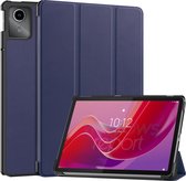 Case2go - Tablet hoes geschikt voor Lenovo Tab M11 - Tri-Fold Book Case - Auto/Wake functie - Donker Blauw