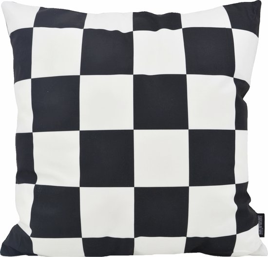 Sierkussen Checker Zwart | 45 x 45 cm | Katoen/Polyester