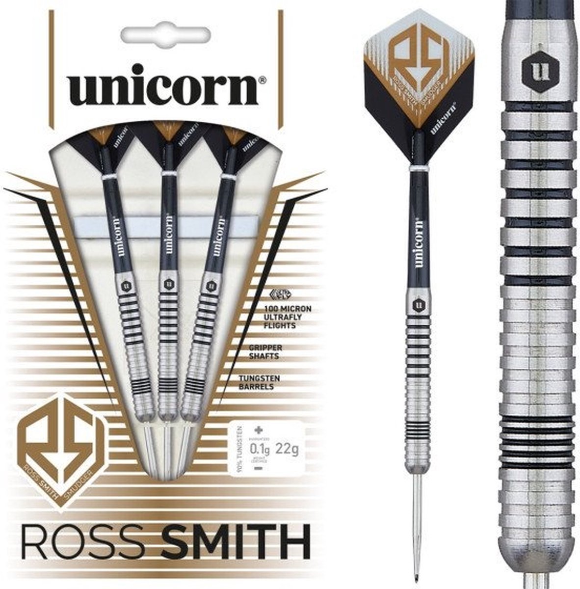Unicorn Ross Smith Smudger 80% - Dartpijlen 22 Gram