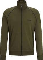 BOSS Mix&Match Jacket - cardigan lounge pour hommes - vert foncé - Taille : M