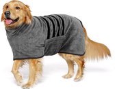 Lexium Hondenbadjas - Maat L - Grijs - Badjas Voor Honden - Honden Badjas