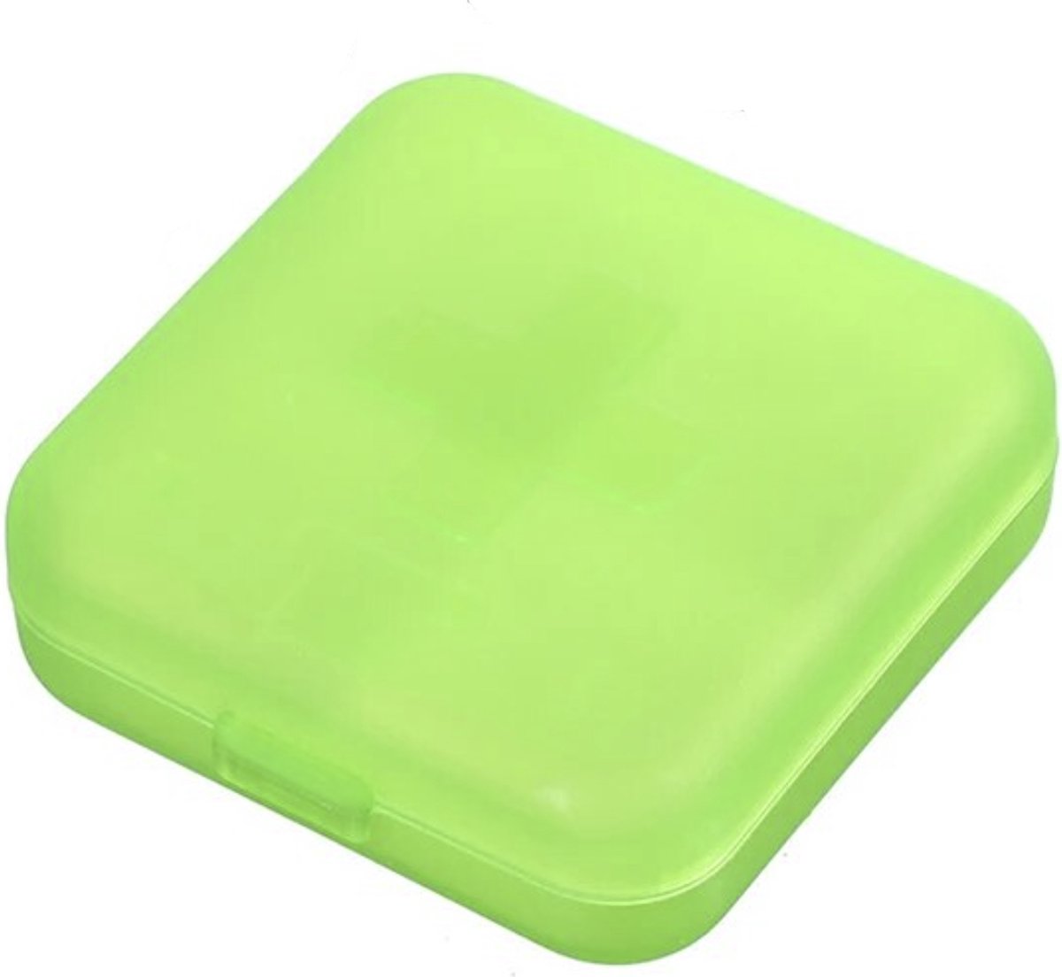 Goedkoopste Cabantis Mini Pillendoosje 4 Vakjes - Mini-Pillen Organizer - Mini-Medicijn Doosje - 6x6x2cm - Groen