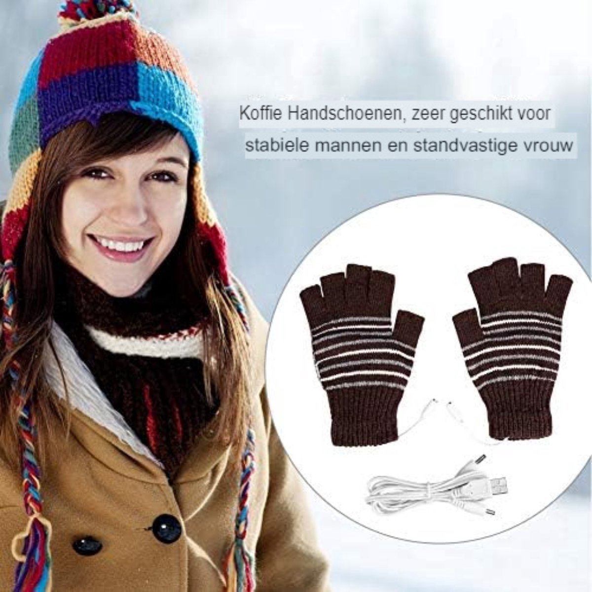 VOLQU® - Gants - Gants de Sport d'hiver - Gants chauffants - Mitaines - Gants  homme 