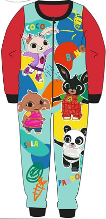 Bing onesie - multi colour - Bing Bunny onesies pyjama - maat 98/104