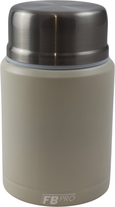 Witte Thermos Voedselcontainer met Lepel - Thermoskan - Voedsel container voor noodles, soep, havermout, ijs, babyvoeding en meer! - Yoghurt beker to go - Thermosbeker voor het meenemen van eten - Ivoor wit - 450ml