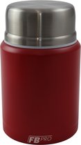 Rode Thermos Voedselcontainer met Lepel - Thermoskan - Voedsel container voor noodles, soep, havermout, ijs, babyvoeding en meer! - Yoghurt beker to go - Thermosbeker voor het meenemen van eten - Rood - 450ml