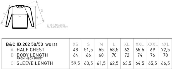 Cardigan homme 'ID.206' avec fermeture éclair et col montant B&C Collection taille XS Marine