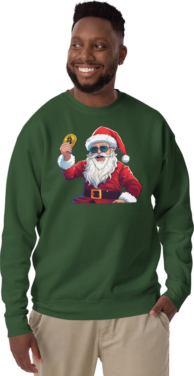 Happy Santa Bitcoin Foute Kerst Trui Kerst Groen Maat S | Bitcoin cadeau| Crypto cadeau| Bitcoin Trui| Crypto Trui| Kerst Trui| Kerst Cadeau| Foute Trui| Bitcoin Merch| Crypto Merch| Bitcoin Kleding| Crypto Kleding