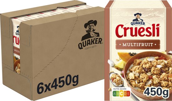 Quaker Cruesli Multifruit - Ontbijtgranen - 6 x 450 gram