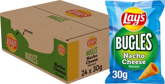 Foto: Lay s bugles nacho cheese chips 24 x 30 gram