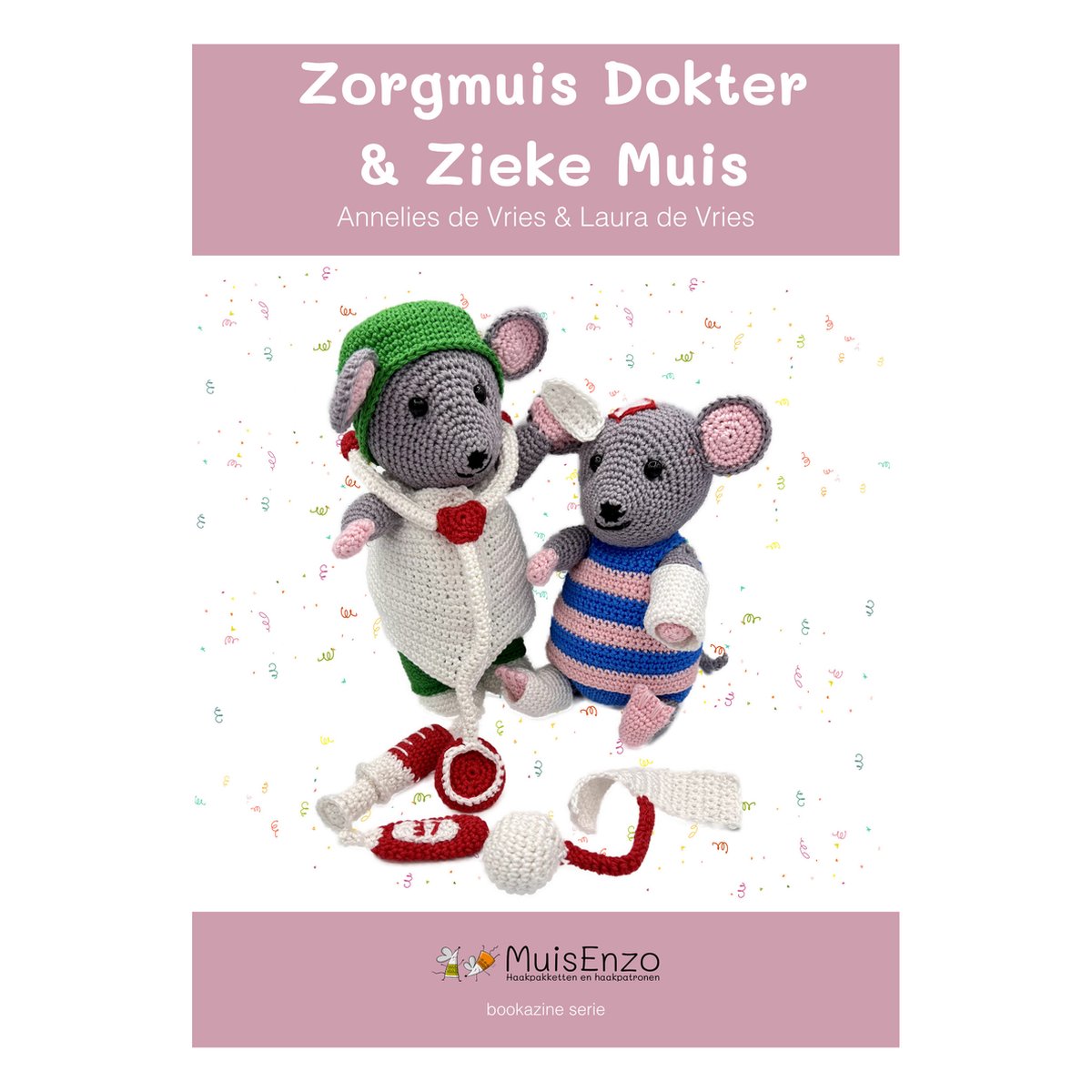 Mini-haakboek Zorgmuis Dokter & Zieke muis - Annelies de Vries