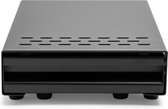 Mini plateau à tasses - noir - acier inoxydable - 25cm x 18cm x 8cm - batteur à café