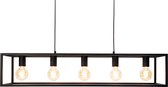 EGLO Eldrick Hanglamp - E27 - 100 cm - Staal - Zwart
