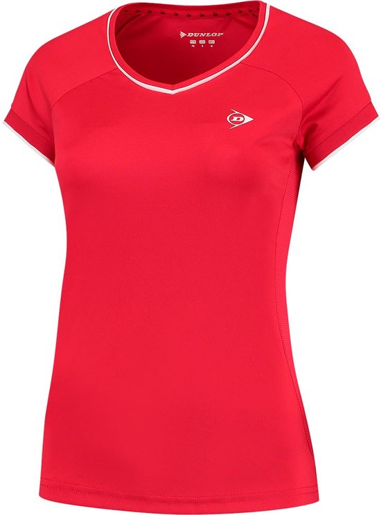 Dunlop Clubline Crew Tee - sportshirts - rood - Vrouwen